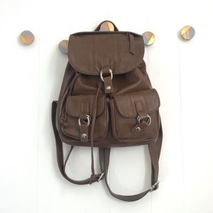 NEW! Vegan Leather Backpack Brown Vashysac